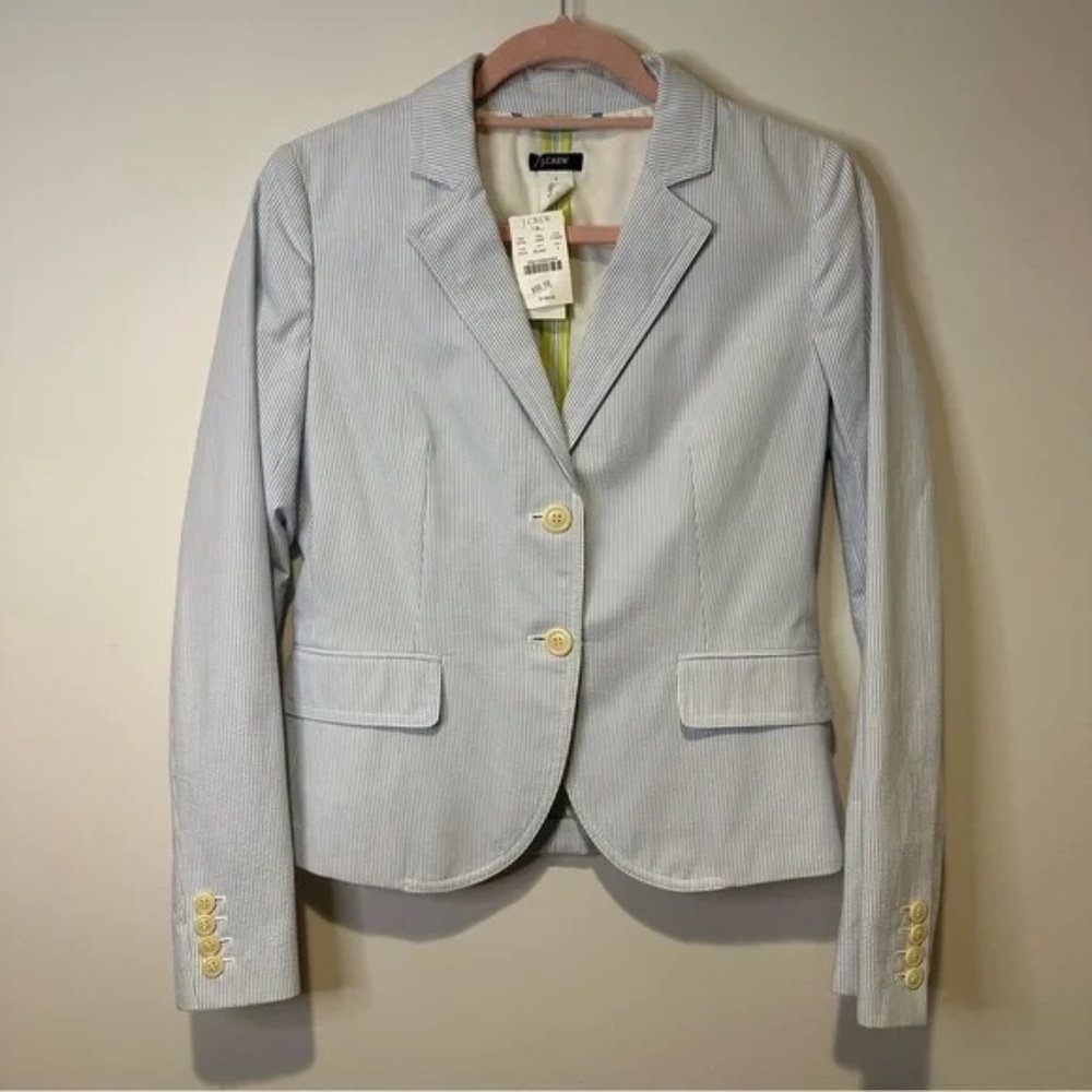 J. Crew Seersucker Blazer NWT Size 4